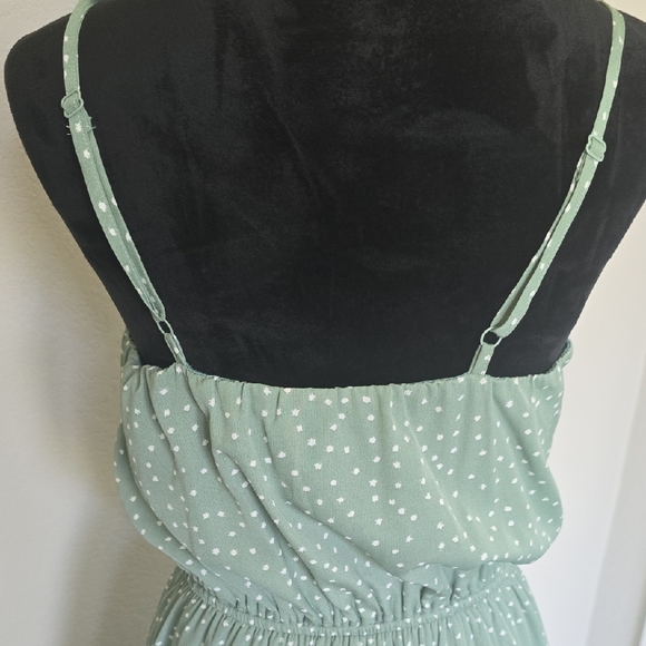 She + Sky Green Tiered Mini Sundress - Picture 5 of 6